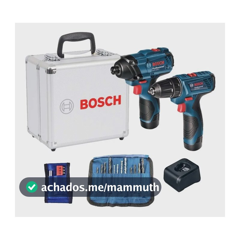 Kit Bosch Parafusadeira e Chave Impacto GSR120-LI + GDR120-LI 23AC