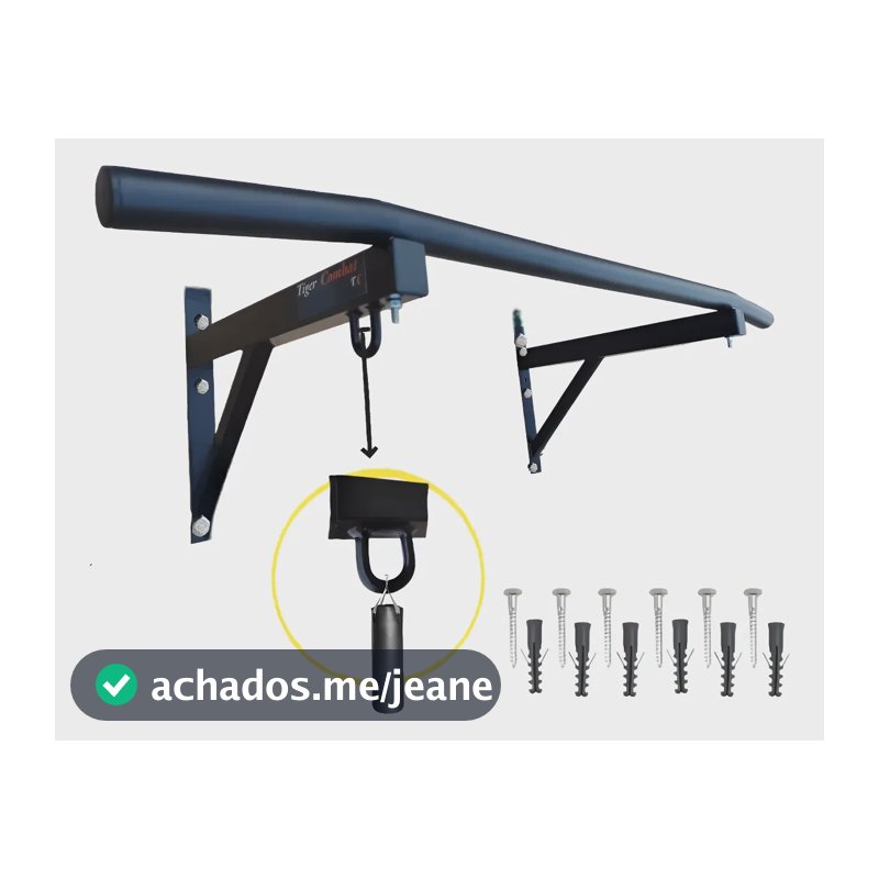 Suporte Para Saco De Pancadas+ Barra Fixa De Parede Reforçad