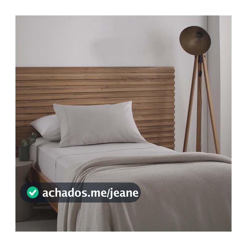 Jogo De Cama Solteiro Buddemeyer Cotton Essential Cor Bege