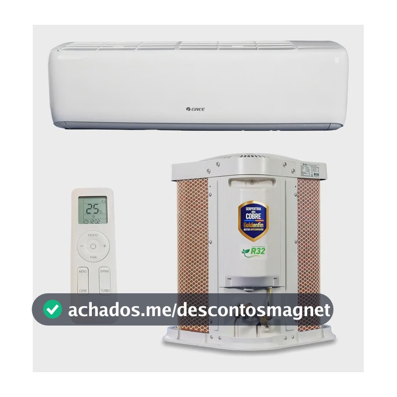 Ar Condicionado Split Hi Wall Inverter R-32 G-top Auto Gree 9.000 BTUs Frio Monofásico