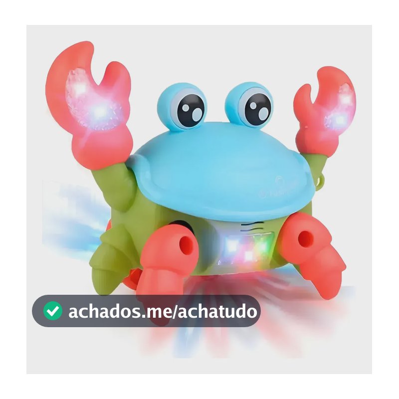 Caranguejo Fujão Bebê Brinquedo Interativo Infantil Musica