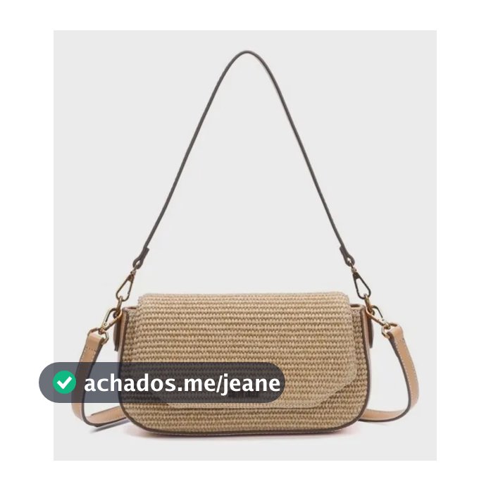 Bolsa Santa Lolla Flap Bag Média Estruturada Alça Dupla Tramado New Sand Tramado Metais Escurecidos Da Cor Da Bolsa