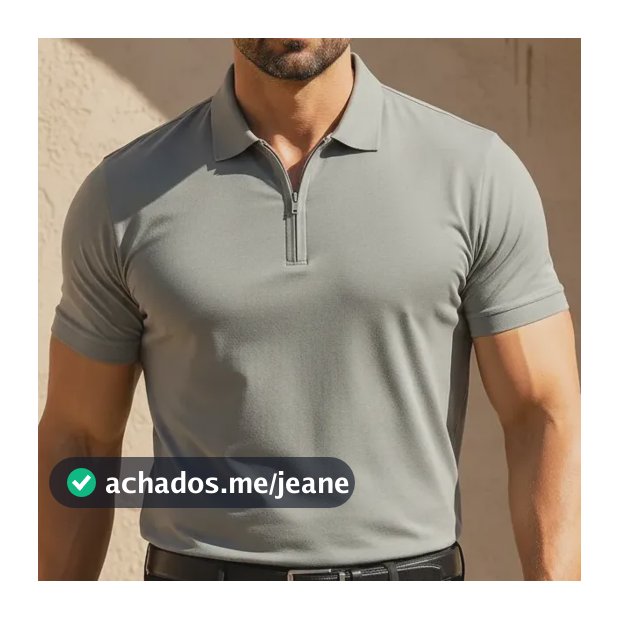 Camisa Gola Polo Zíper Masculina Poliamida Premium Elastano Verde Old Money G Liso