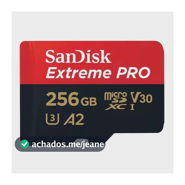 Cartão de memória SanDisk SDSQXCD-256G-GN6MA Extreme Pro com adaptador SD 256GB