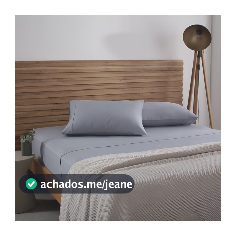 Jogo De Cama Queen Buddemeyer Cotton Essential Cor Azul