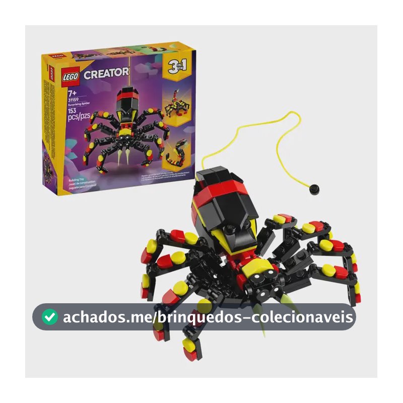 Conjunto De Montar Creator 3 Em 1 Aranha Surpreendente Lego