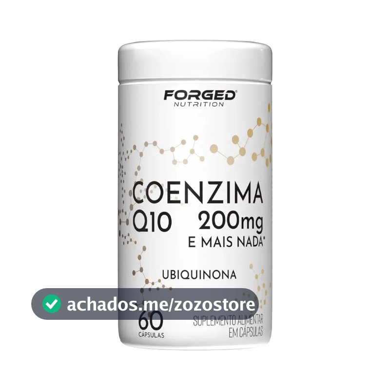 Coenzima Q10 200mg Pura Alta Concentração 60 Cápsulas - Forged Nutrition Sem Sabor