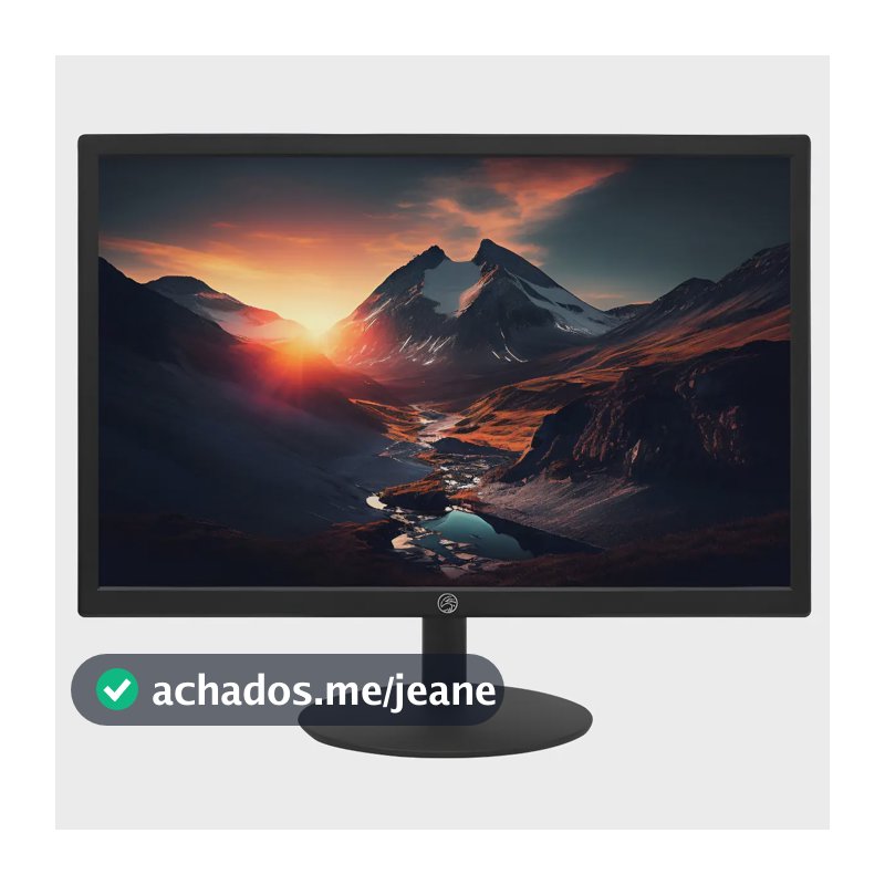 Monitor LED 19 Brazil PC BPC-19WE02-B 1440x900 com 60Hz e 5ms Furação Vesa HDMI e VGA cor Preto
