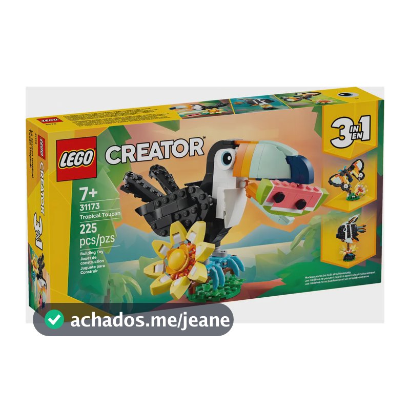 Lego® Creator 3em1 Animais Selvagens: Tucano Tropical 31173