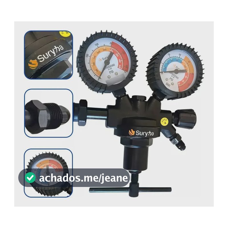 Regulador Suryha De Nitrogenio Premium 80150152 Para Refrigeração