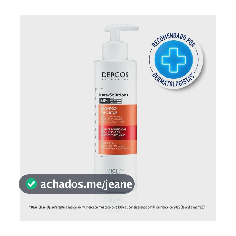 Shampoo Repositor Dercos Kera Solutions Pro Keratin Complex 300ml Vichy