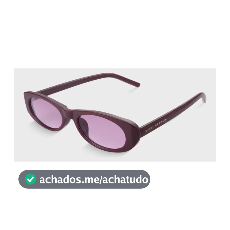 Óculos De Sol Feminino Saint Germain Amalfi Uv400 Oval Bordô
