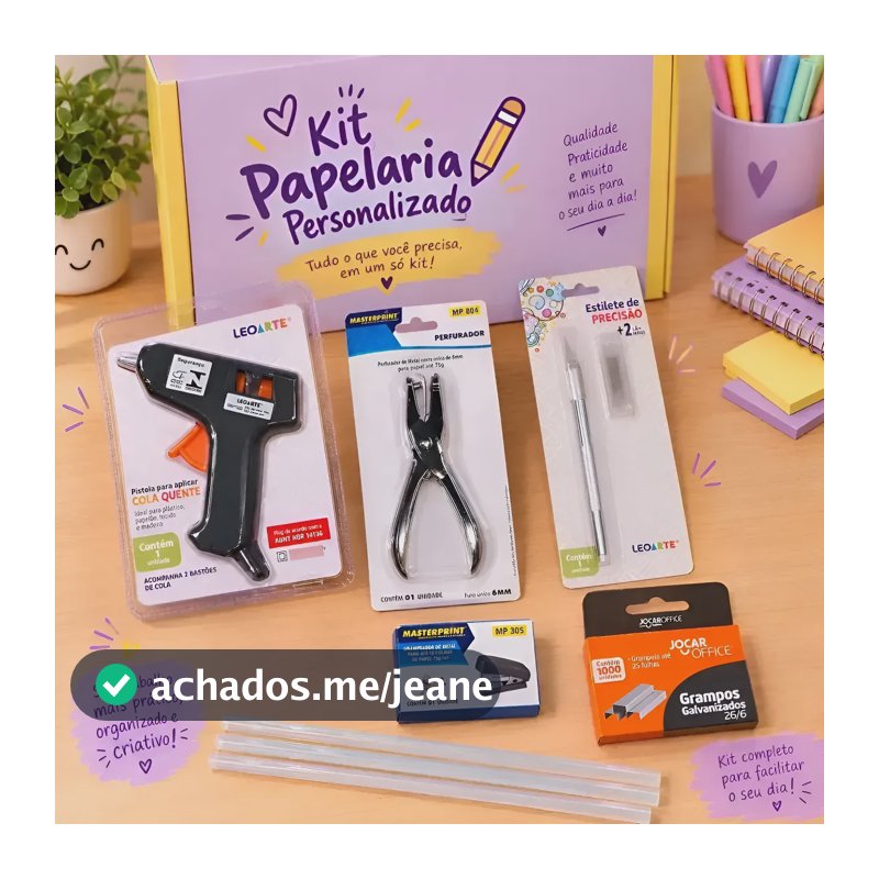 Kit Papelaria Personalizada Artesanato Material Manualidades