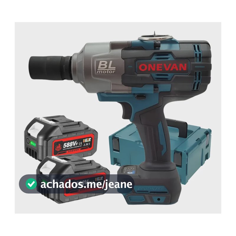 Chave De Impacto 3/4 4100nm Brushless Potente 2 Baterias 6ah Azul 21v