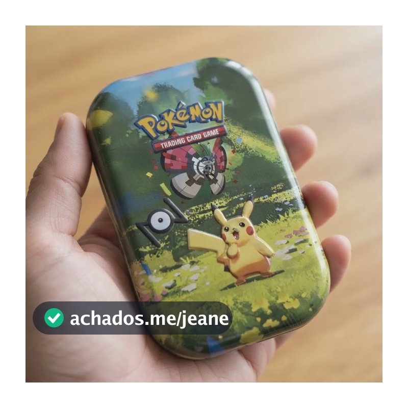 Mini Lata Pokémon Tcg Colecionável Pikachu Copag Lacrada Ing