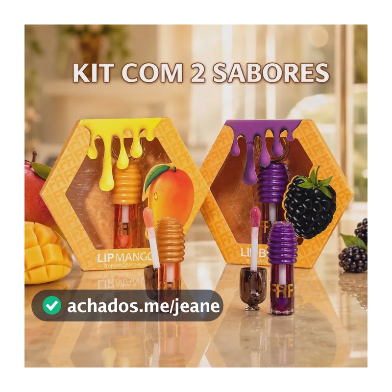 Kit 2 Gloss Labial Lip Mango E Lip Berry Franciny Ehlke