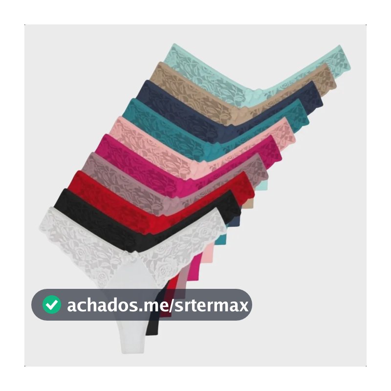 Kit 10 Calcinha Feminina Fio Dental Duplo Renda Atacado Cores Sortidas M