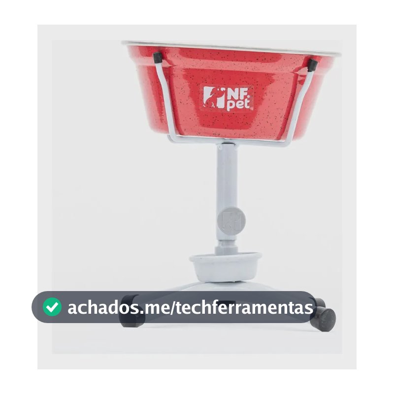 Comedouro Elevado Cães Antiformiga Pequeno Vermelho - 1.5l