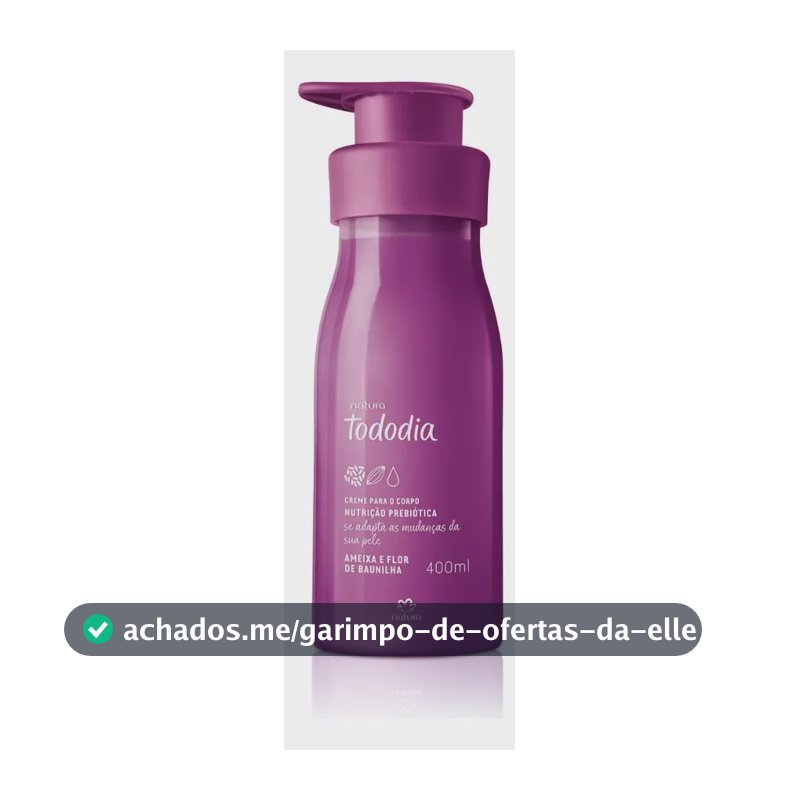 Creme Hidratante Corporal Natura Todo Día 400 ml Fragrância Ameixa e Flor de Baunilha