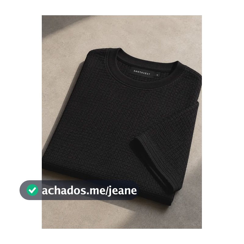 Camiseta Masculina Oversized Textura Manga Curta Premium Preto Gg Waffle