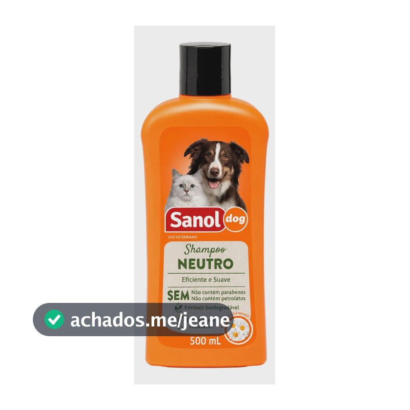 Shampoo Neutro Sanol Dog 500ml Fragrância Camomila
