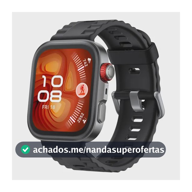 Smartwatch HUAWEI WATCH FIT4 Pro Esportes ao Ar Livre de Nível Profissional Mapa de Campos de Golfe Bateria com Autonomia de até 10 Dias Compatível com iOS e Android Preto