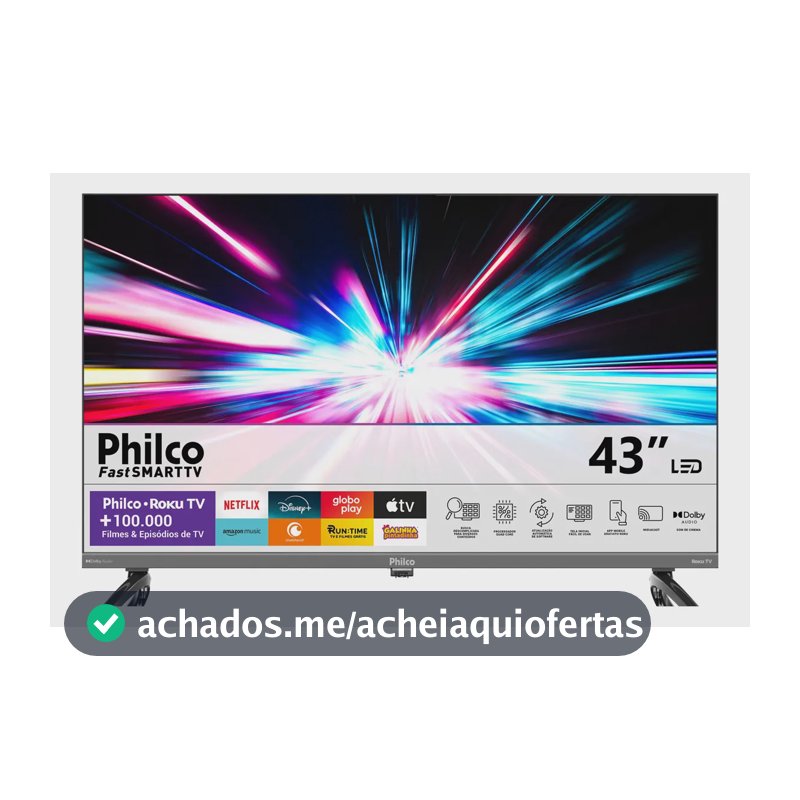Smart Tv 43 Philco P43vik Roku Led Dolby Audio Wi-fi Hdmi Hdr Full Hd 110/220v
