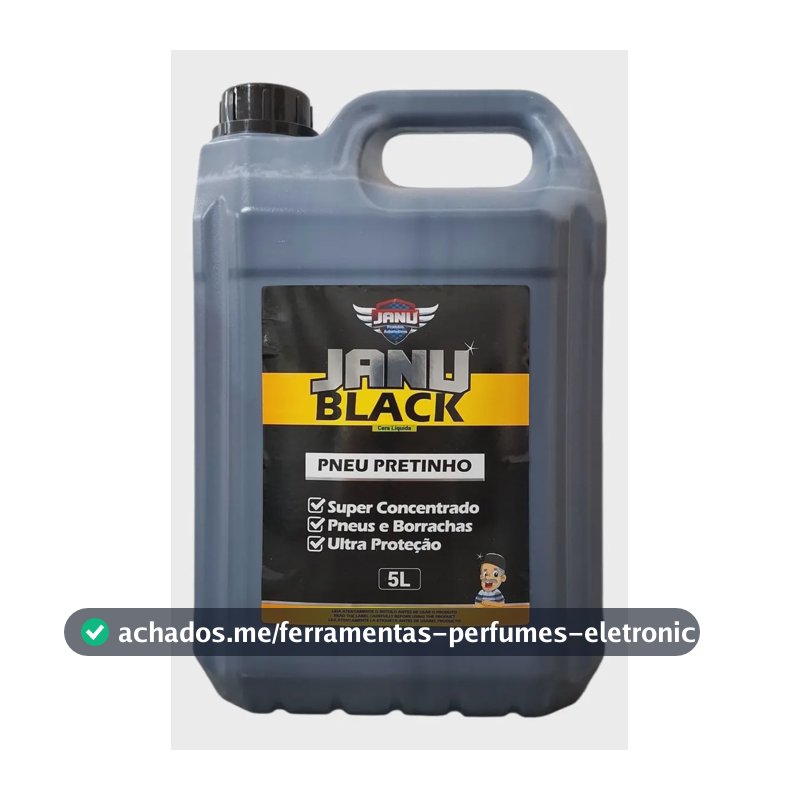 Pinta Pneu Líquido Janu Black 5L Preto Automotivo Resistente