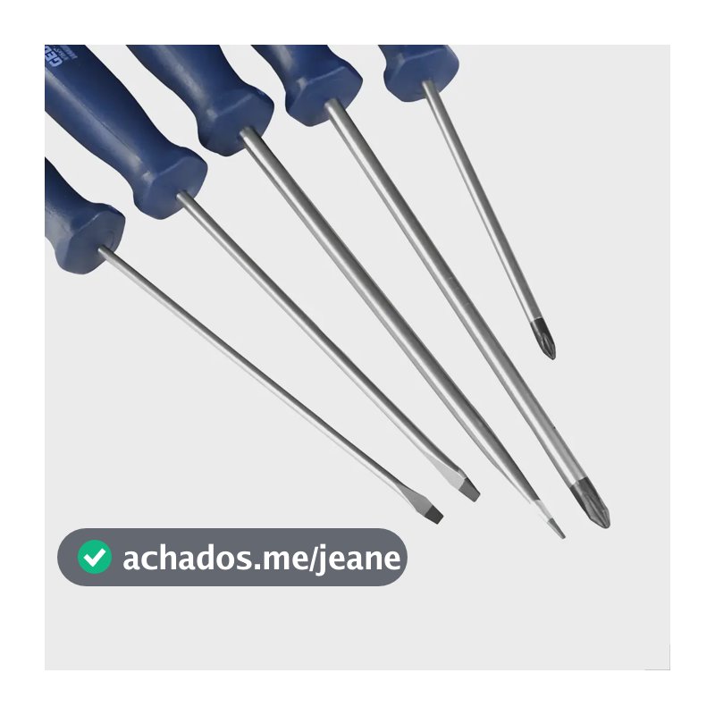 Jogo Kit Chave Fenda E Phillips Gedore C/5 Peças 150-160s