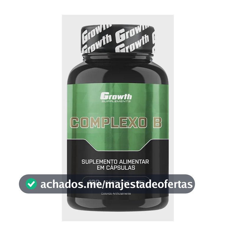 Vitamina Complexo B 120 Cápsulas Growth Supplements