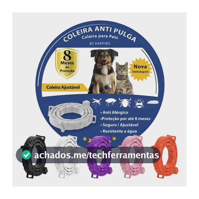 Coleira Antipulga Carrapato Leishmaniose Cão Antiparasitário
