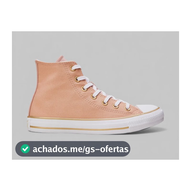 Tênis Converse Feminino Largo Lisa Taylor Ct2833 Longo T Nude Rosa/branco/ouro Liso 38 Br