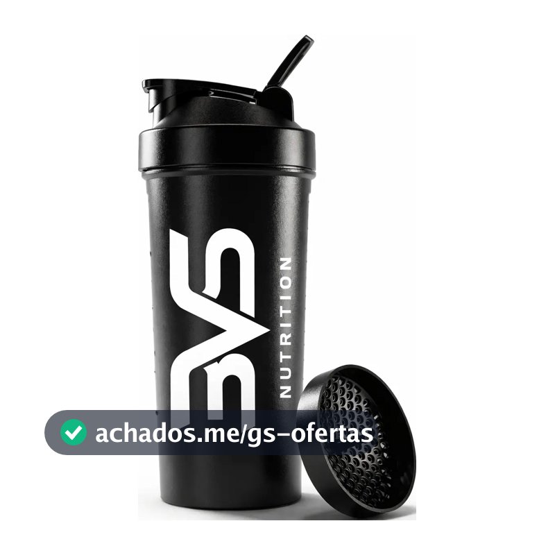 COQUETELEIRA / SHAKER Preta - Academia 600ml - 3VS Nutrition
