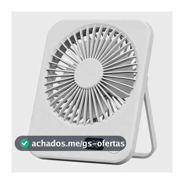 Mini Ventilador De Mesa Silencioso 2000mah Cílios Maquiagem Branco