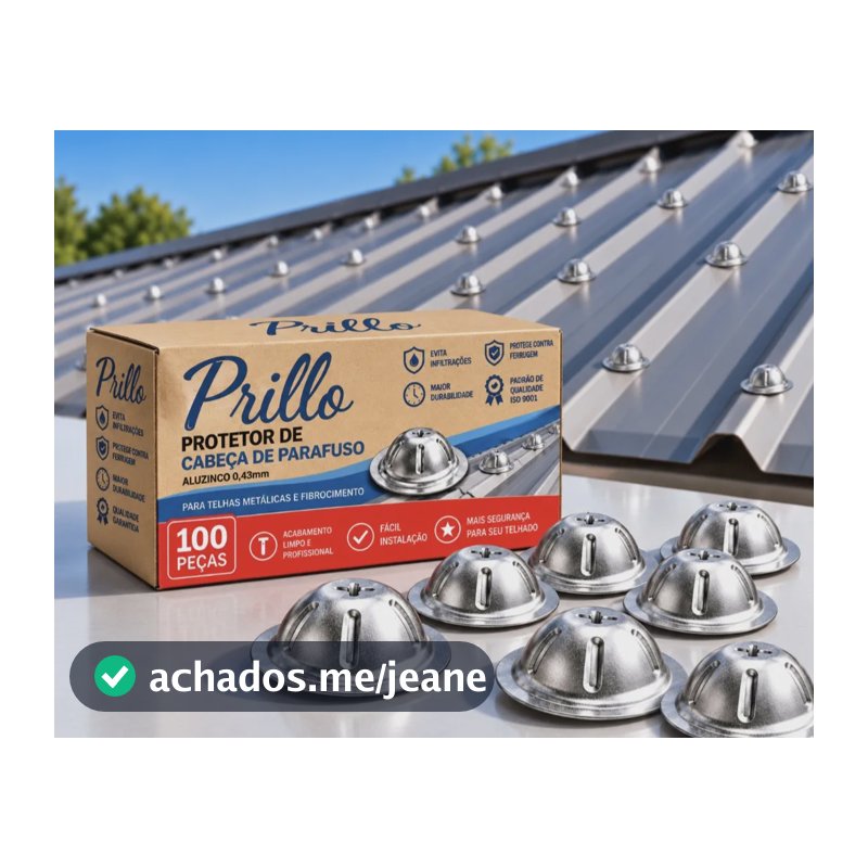 Protetor Parafusos Telhas Metálicas Não Enferruja Kit 100 Un