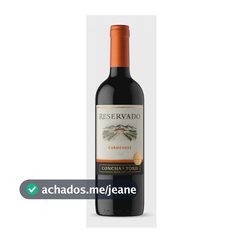 Vinho Chileno Tinto Concha Y Toro Reservado Carménère 750ml