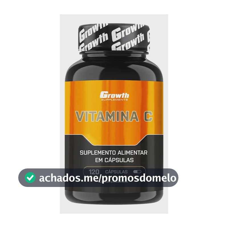 Vitamina C 120 Cápsulas Growth Supplements Natural