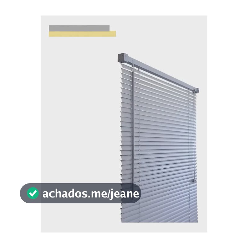 Persiana Horizontal 100x130cm Plastico Cor Cinza Quarto Cozinha Escritorio