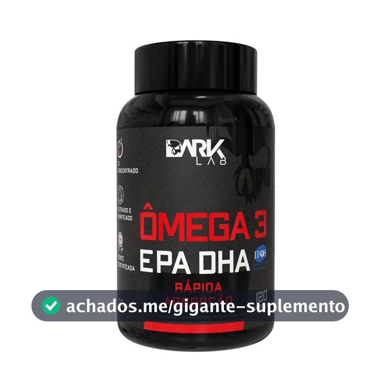 Ômega 3 EPA DHA Dark Lab em cápsula Sem sabor de 120 un