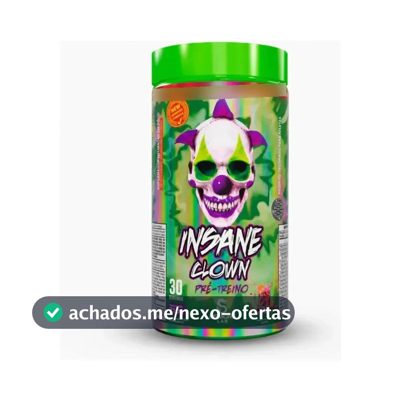 Pré Treino Insane Clown 210g Demons Lab Pra Energia E Foco Fruit Punch