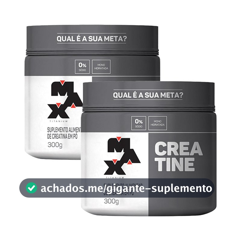 Creatina Max Titanium em pó Sem sabor x 300g 2 un