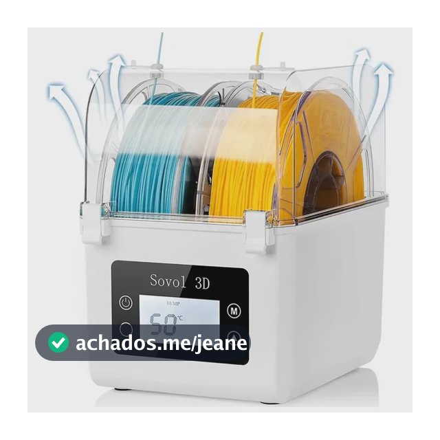 Caixa Secadora Dupla Para Filamento De Impressora 3d Compatível 127v E 220v Branco