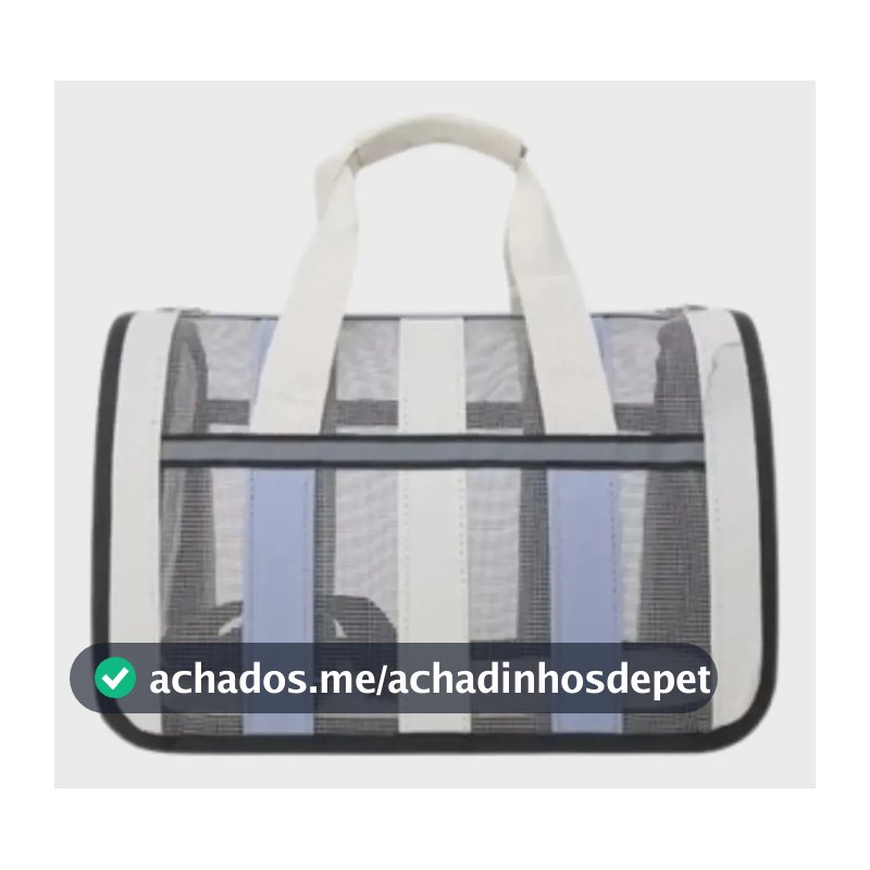 Bolsa De Transporte Pet Cães Gatos Resistente Aéreo Até 8kg Cor Azul