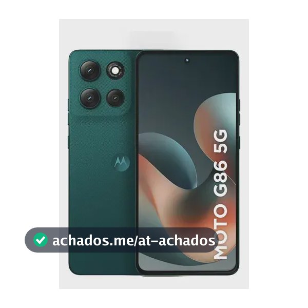 Smartphone Motorola Moto G86 5G 512GB 12GB RAM+12GB Ram Boost, Câmera Traseira 50MP + 08MP Selfie 32MP Tela 6.7" Verde Escuro
