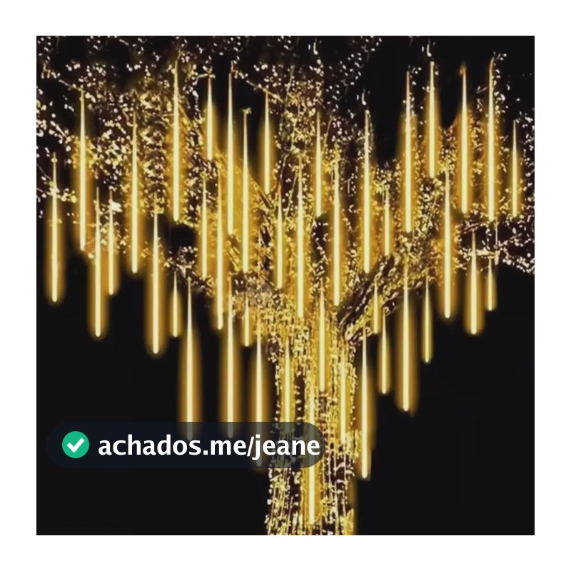 Cascata Bastão 50cm 8tubos Led Chuva Meteoro Prova Agua Yfct Branco-quente 127/220v