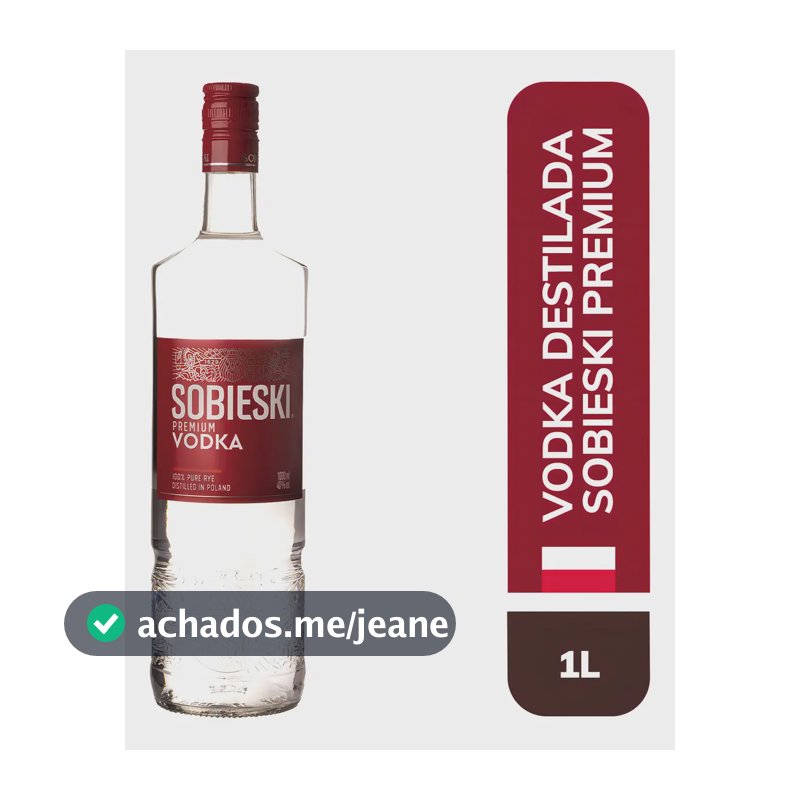 Vodka Destilada Sobieski Premium Garrafa 1000ml