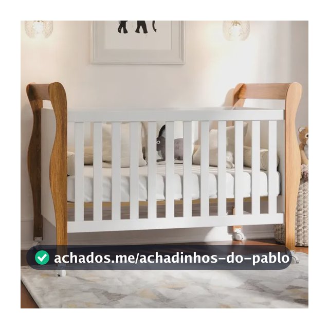 Berço Com Colcão 3 Em 1 Americano Mdf Vira Cama - Slim Bran Branco Amadeirado