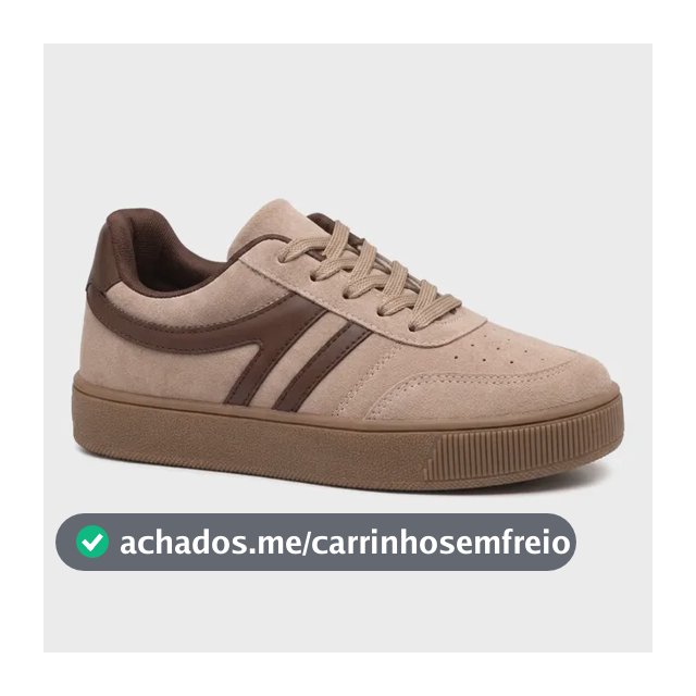 Tênis Feminino Casual Camurça Detalhe Listra Dupla Gigil Rosado 34 Br