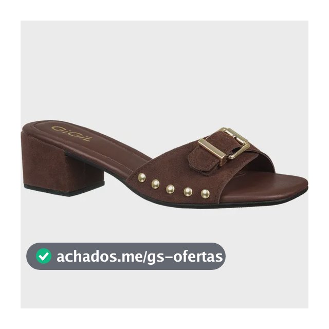 Tamanco Feminino Mule Fivela Tachas Salto Bloco Baixo Retrô