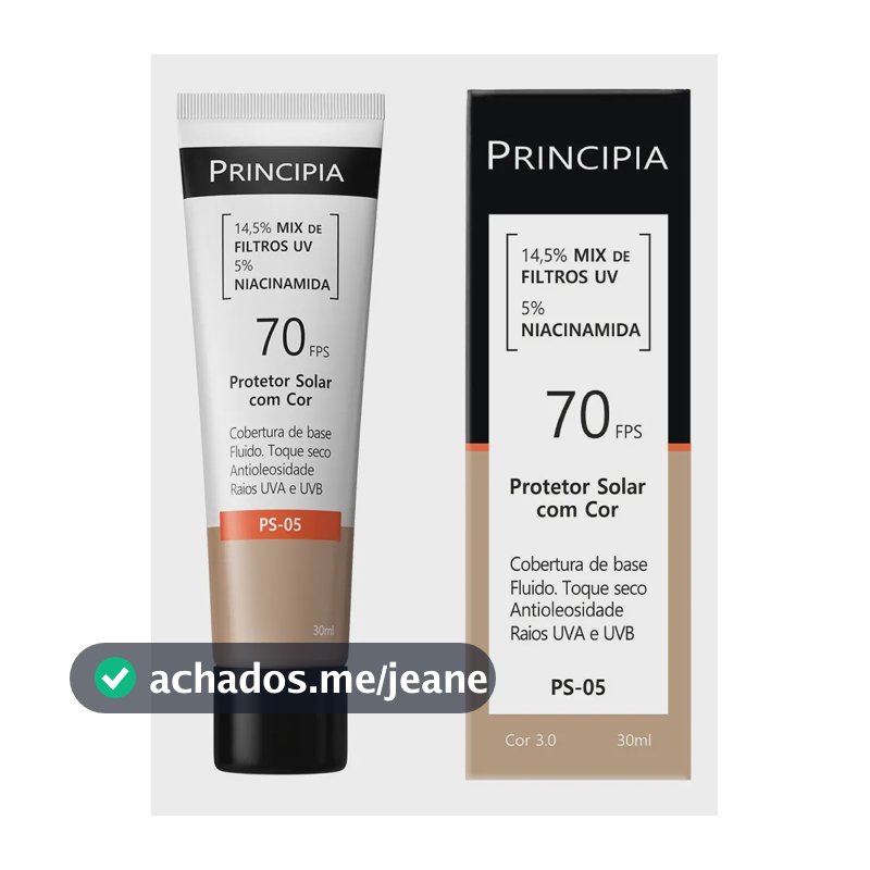 PRINCIPIA, Protetor Solar Facial FPS70 PS-05 Cor 3.0 c/ 30ml